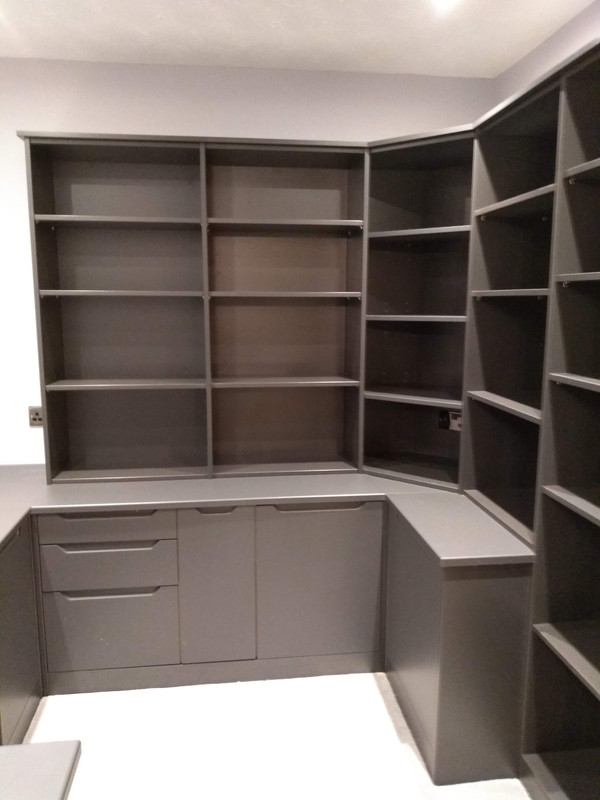 I made it harder than necessary, by this continuous bookcase